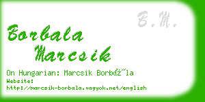 borbala marcsik business card